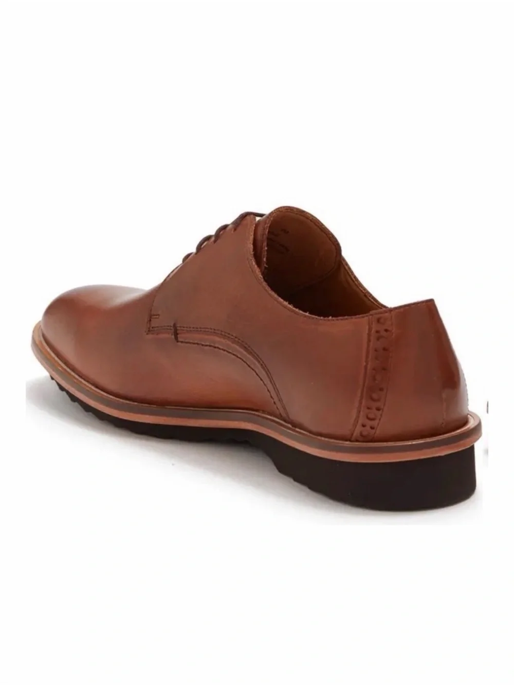 Donald J Pliner Whiskey Leather Derby Oxford Dress Shoes Brown Men Brogue 9